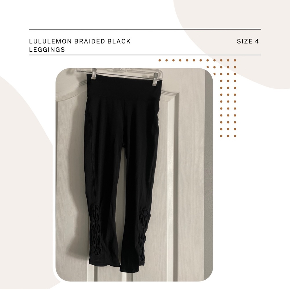 Lululemon Braided Black Leggings